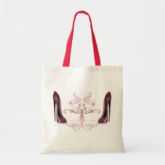 Red Stiletto Shoes Art Bag