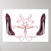 Red Stiletto Shoes Art Poster