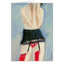 Red Stockings Greeting Cards
