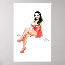 Red Stockings Print