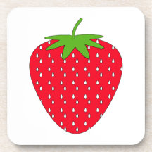 Red Strawberry. Drink Coasters
