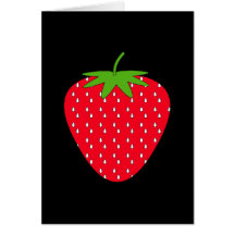 Red Strawberry. Greeting Cards