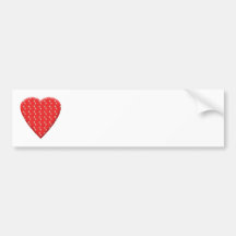 Red Strawberry Heart. Bumper Sticker
