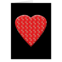 Red Strawberry Heart. Card