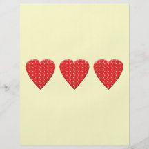 Red Strawberry Heart. Flyers
