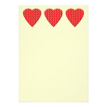 Red Strawberry Heart. Personalized Announcements