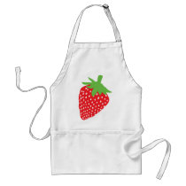red strawberry icon aprons