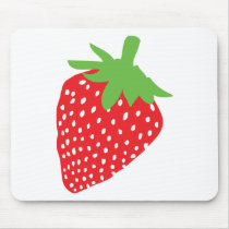 red strawberry icon mouse mat