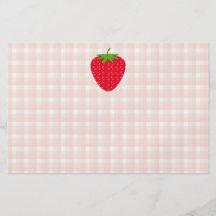 Red Strawberry on Gingham Check. Flyer