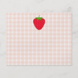 Red Strawberry on Gingham Check. Flyer