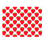 Red Strawberry Pattern. postcards