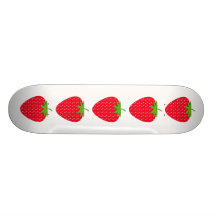 Red Strawberry. Skateboard Deck