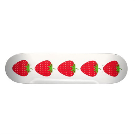 Red Strawberry. Skateboard Deck