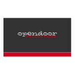 Red Stripe with Gray Business Card Templates