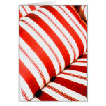 Red Striped Cushion Greeting Cards