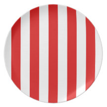 Red Stripes Plate