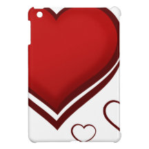 Red Stylised Heart with Smaller Hearts Case For The iPad Mini