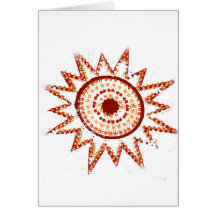 Red Sun in Lights Grunge Cutout Cards