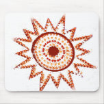 Red Sun in Lights Grunge Cutout Mouse Pad