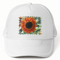 Red Sunflowers Baseball Hat