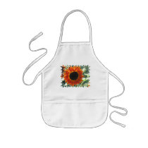 Red Sunflowers Children's Apron