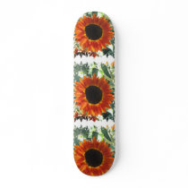 Red Sunflowers Skateboard