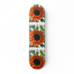 Red Sunflowers Skateboard