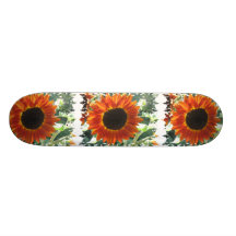Red Sunflowers Skateboard