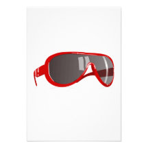 Red Sunglasses Personalized Invitations