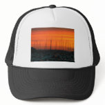 Red Sunset in Kivenlahti Harbour Mesh Hat