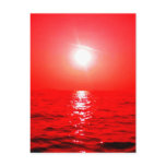 Red  Sunset Seascape postcards