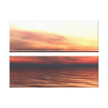 Red Sunset Wrapped Canvas