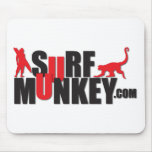 Red - Surf Munkey Billboard #2 design mousepads