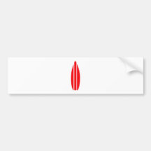 Red Surfboard Bumper Stickers
