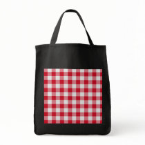 red table cloth canvas bag