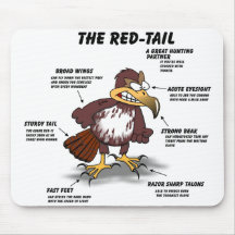 Red-tail Hawk Cartoon Mousepads
