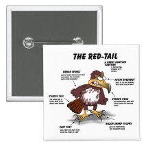 Red-tail Hawk Cartoon Pins