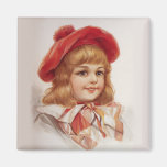 Red Tam Girl Fridge Magnets