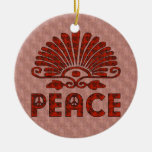 Red Tattoo Peace Art Christmas Ornament