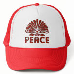 Red Tattoo Peace Art Trucker Hat