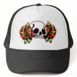 red tattoo skull hats