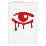 Red Tears Folding Card Vertical