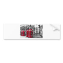 Red Telephone boxes Bumper Sticker