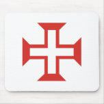 Red Templar Cross Mouse Mat