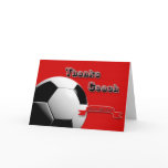 Red Thanks Soccer Coach cards