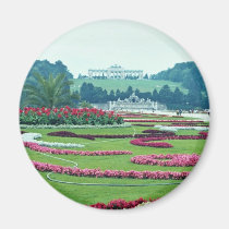 Red The Shonbrunn Castle, Vienna, Austria flowers magnets