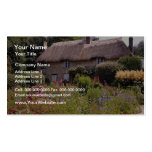 Red Thomas Hardy's cottage, Dorset, England flower Business Card Template