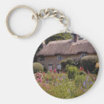 Red Thomas Hardy's cottage, Dorset, England flower Keychains