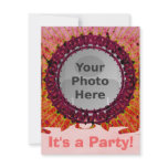 Red Tiedye Photo Invitations