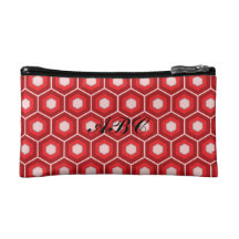 Red Tiled Hex Cosmetics Bag Cosmetics Bags